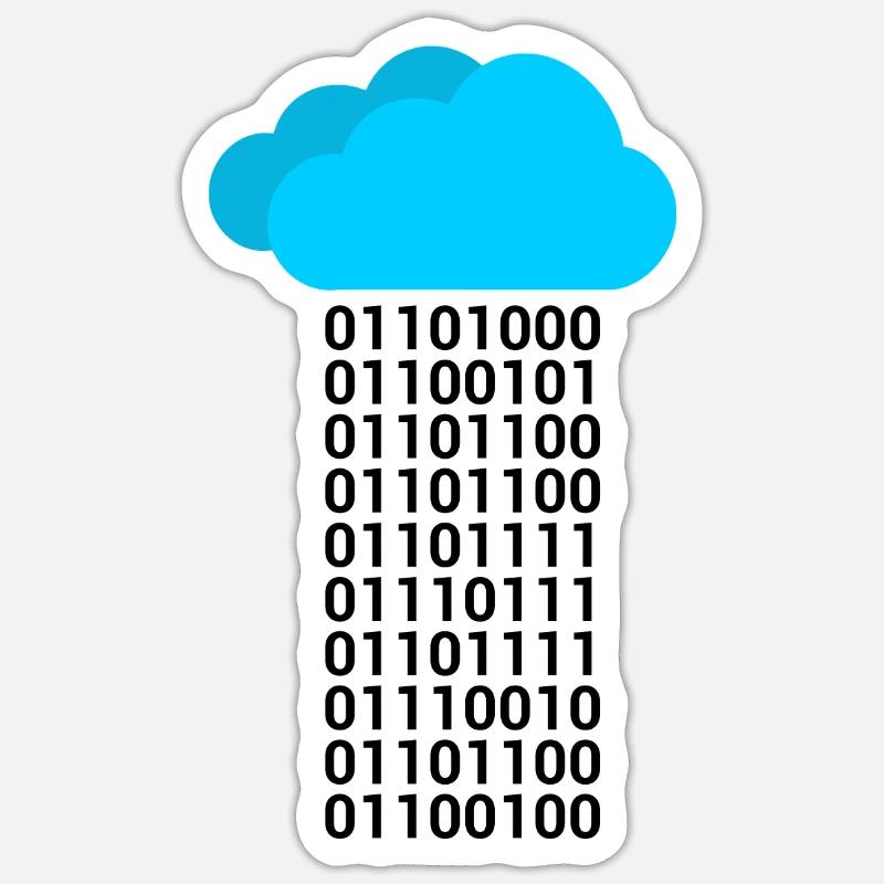 Computer Science Binary Gift Shirt Sticker size S (10 x 10 cm)