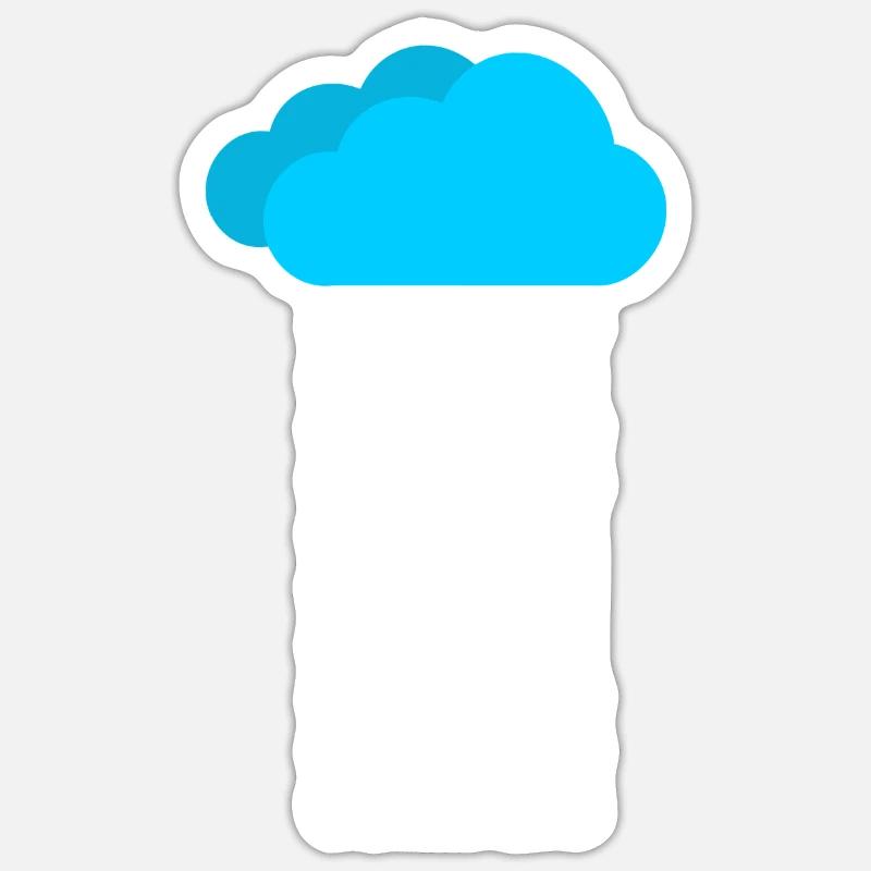 Informatique Binary Cloud Cloud Sticker taille S (10 x 10 cm)