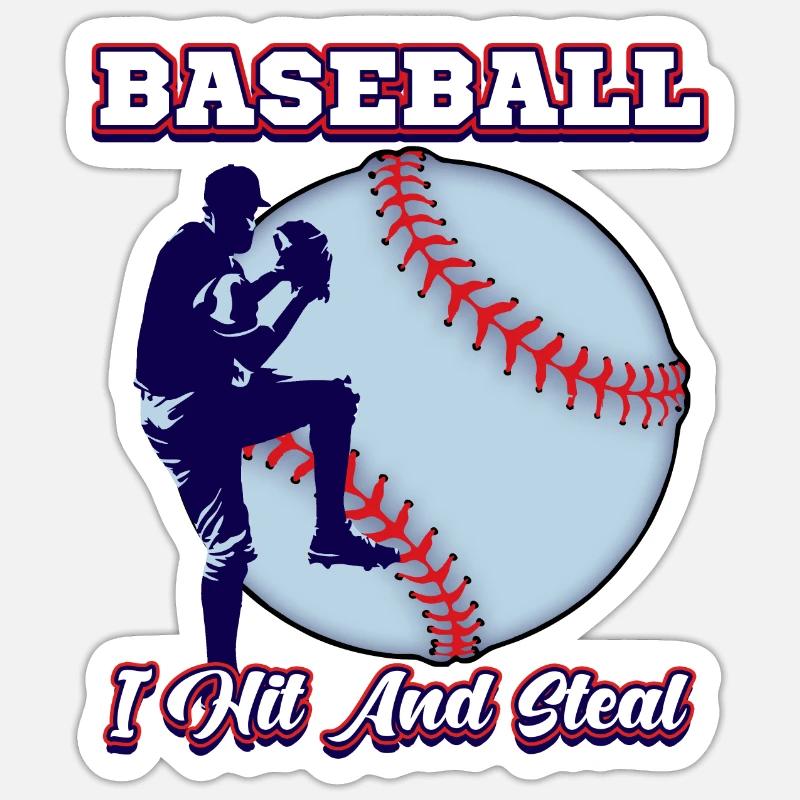 Baseball pitcher batter Sticker size S (10 x 10 cm)
