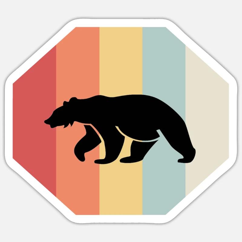bear - Sticker size S (10 x 10 cm) - white matte