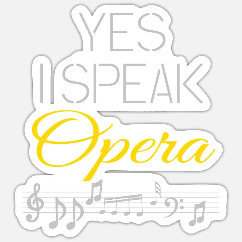Opera gift idea - Sticker size S (10 x 10 cm) - white matte