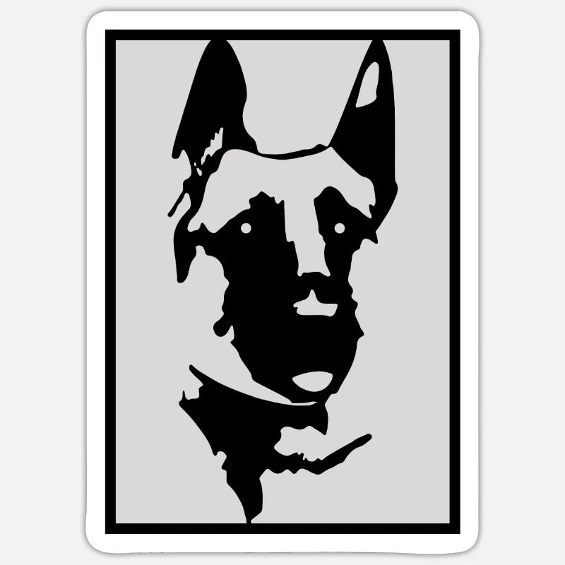 (German Shepherd) Sticker size S (10 x 10 cm)
