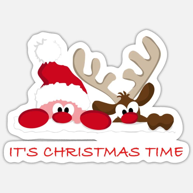 C'est Noël - Joyeux Noël - Sticker taille S (10 x 10 cm) - blanc mat