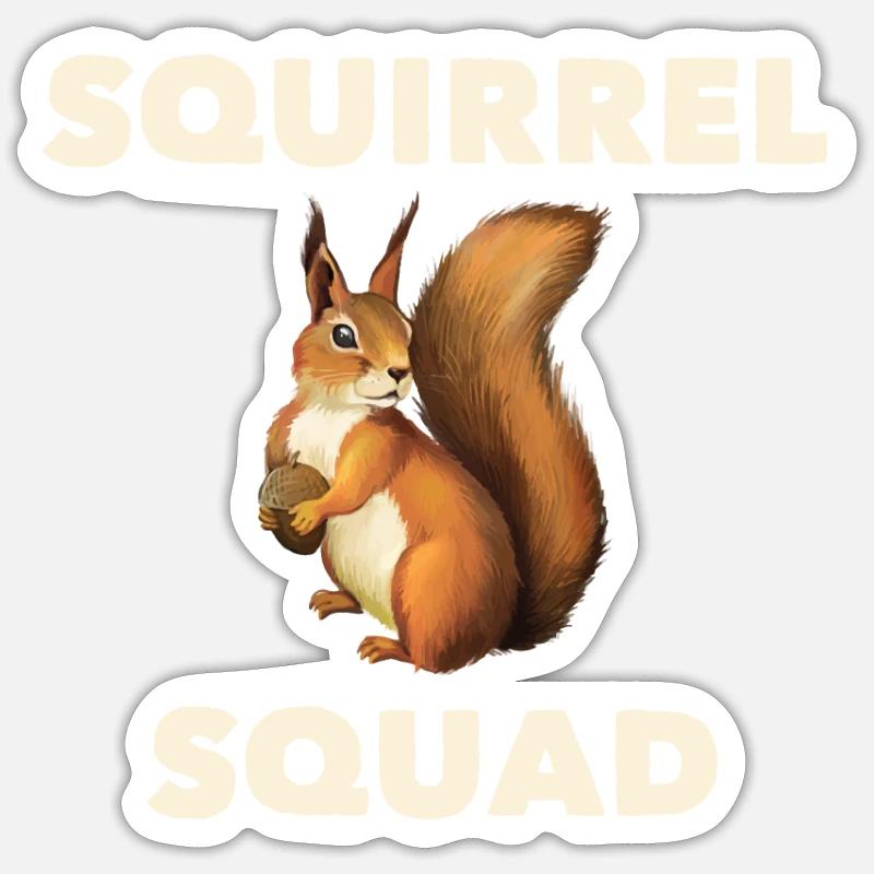 Squirrel Squad Sticker size S (10 x 10 cm)