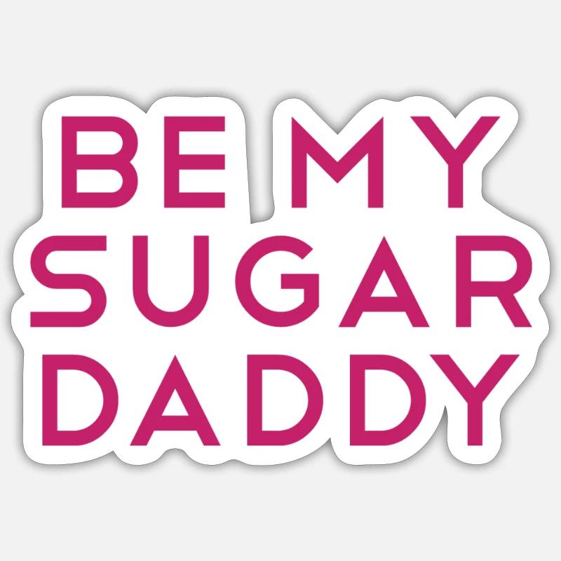 Sugar Daddy Lover pink - Sticker size S (10 x 10 cm) - white matte