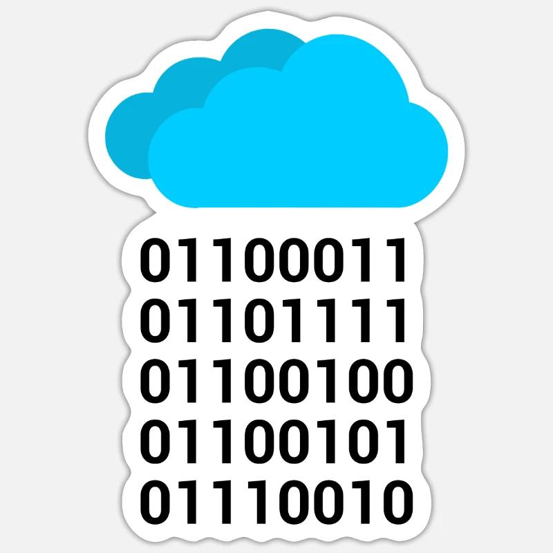 Computer Science Binary Gift Shirt Sticker size S (10 x 10 cm)