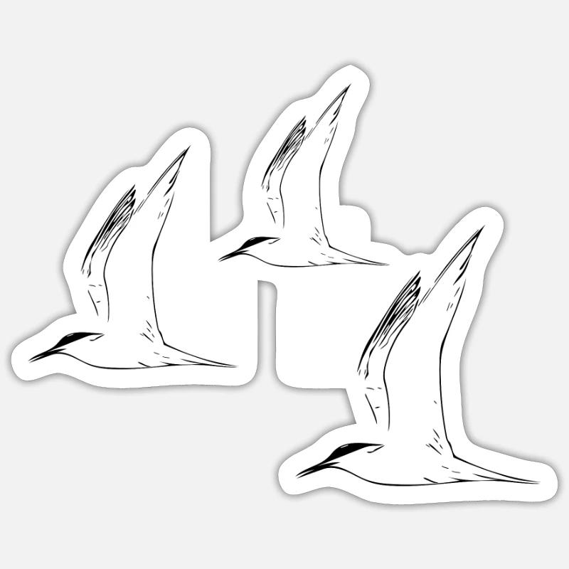 gulls - Sticker size S (10 x 10 cm) - white matte