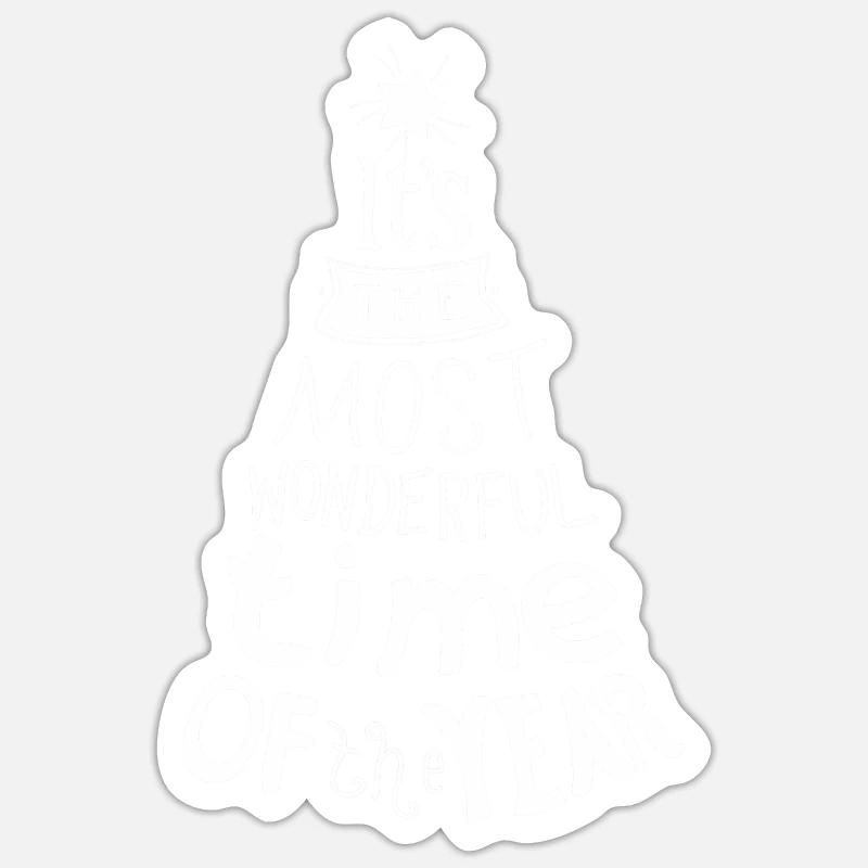 Weihnachtsbaum Christmas tree - wunderful time Sticker Größe S (10 x 10 cm)