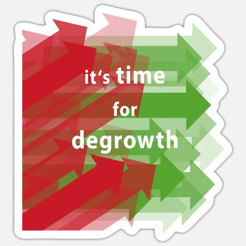 Décroissance croissance post croissance croissance verte - Sticker taille S (10 x 10 cm) - blanc mat