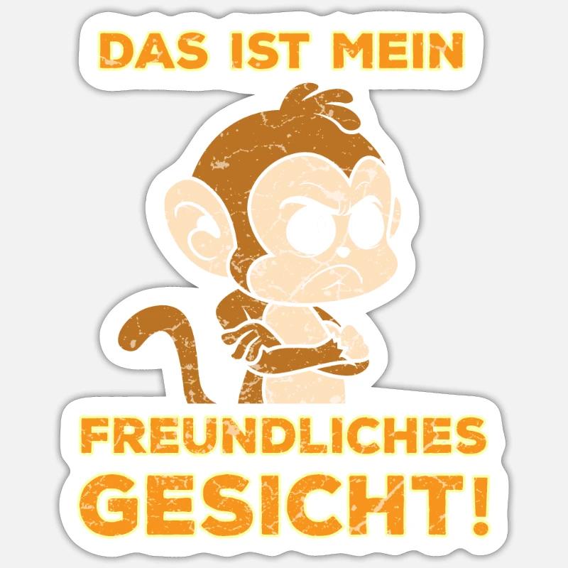 Friendly monkey Sticker size S (10 x 10 cm)