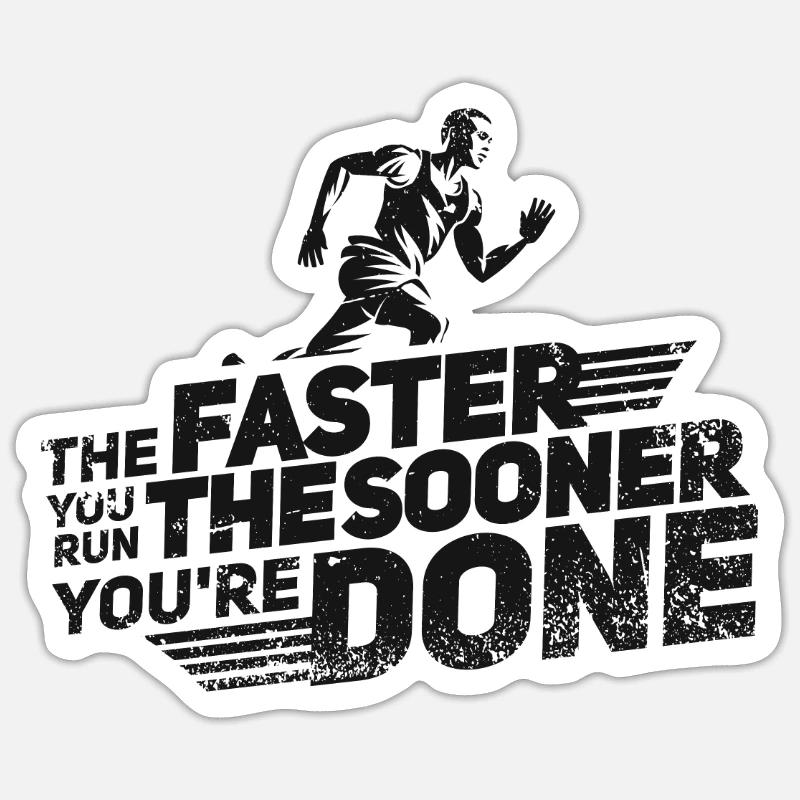 Jogging - running - Sticker size S (10 x 10 cm) - white matte