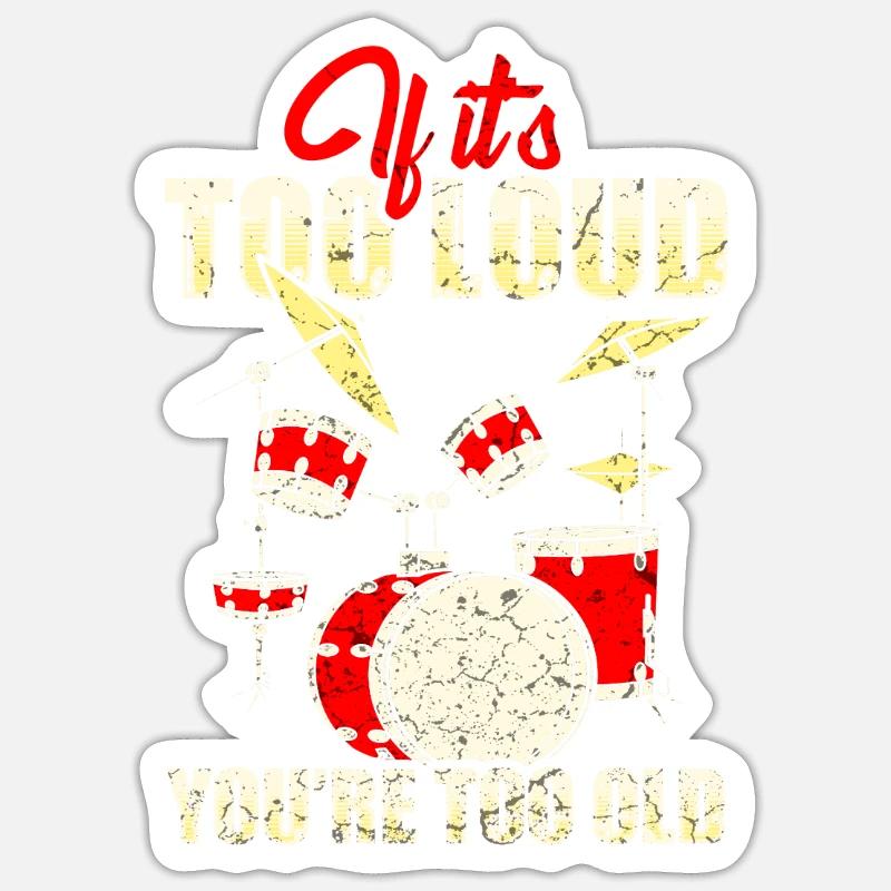 Batteur batteur batteur - Sticker taille S (10 x 10 cm) - blanc mat