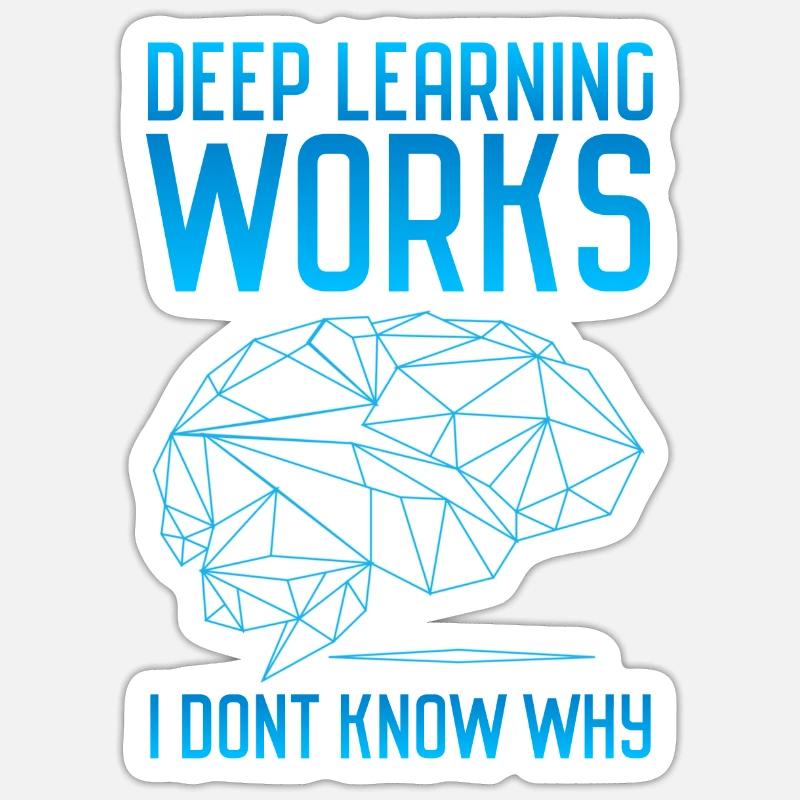 Deep Learning künstliche Intelligenz Wissenschaft - Sticker Größe S (10 x 10 cm) - Mattweiß