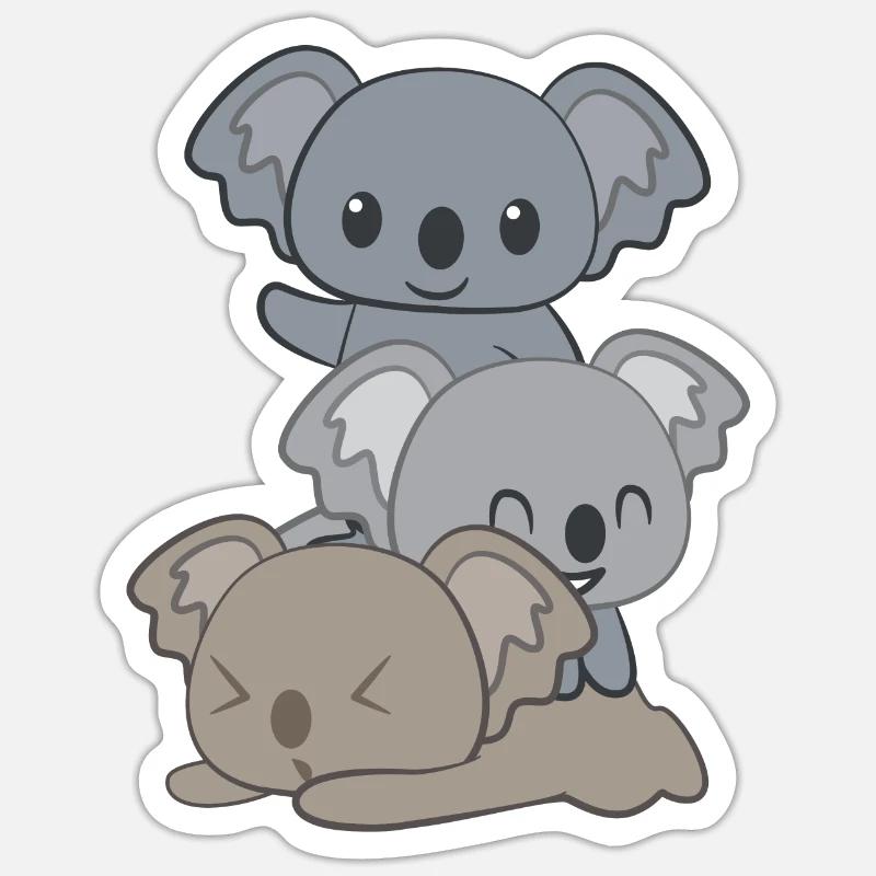 Koala Koala Bear Cadeau De Koalafan - Sticker taille S (10 x 10 cm) - blanc mat