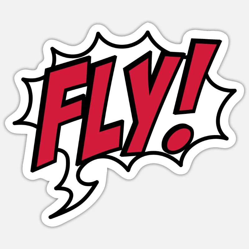 Voler - Sticker taille S (10 x 10 cm) - blanc mat
