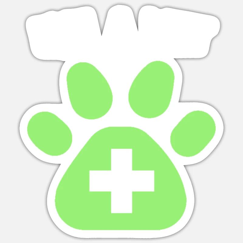 Tierarzt - Sticker Größe S (10 x 10 cm) - Mattweiß