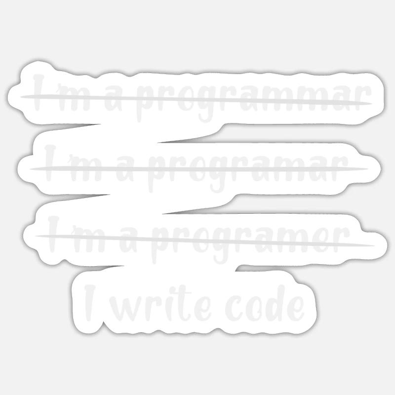 I am a programmer - Sticker Größe S (10 x 10 cm) - Mattweiß