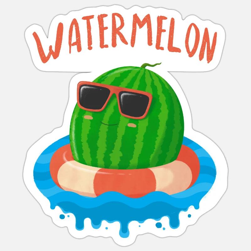 Pastèque 1 Sticker taille S (10 x 10 cm)