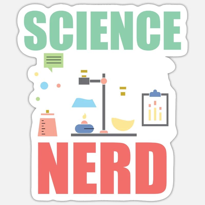 Science Nerd - Sticker size S (10 x 10 cm) - white matte