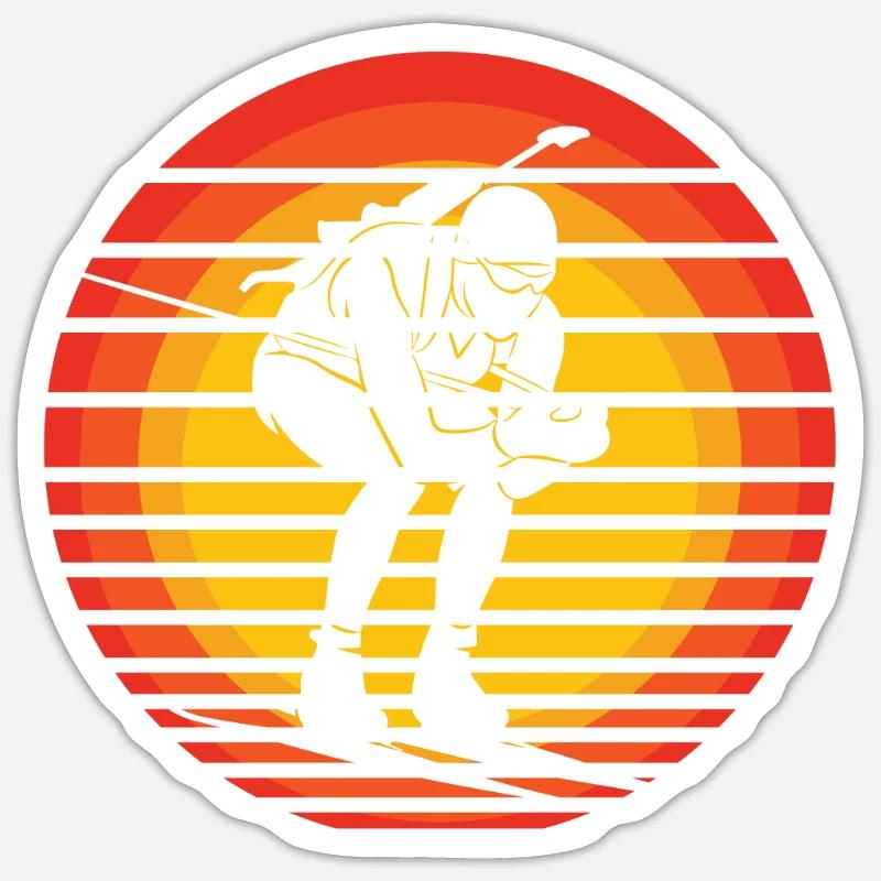 Biathlon Geschenkidee Sticker Größe S (10 x 10 cm)