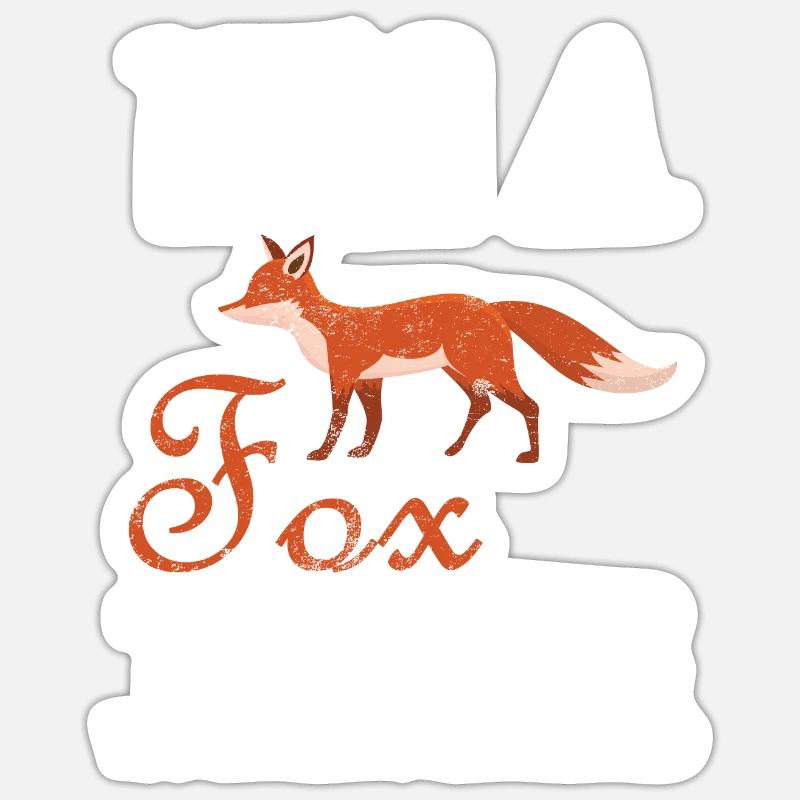 fuchs Sticker Größe S (10 x 10 cm)
