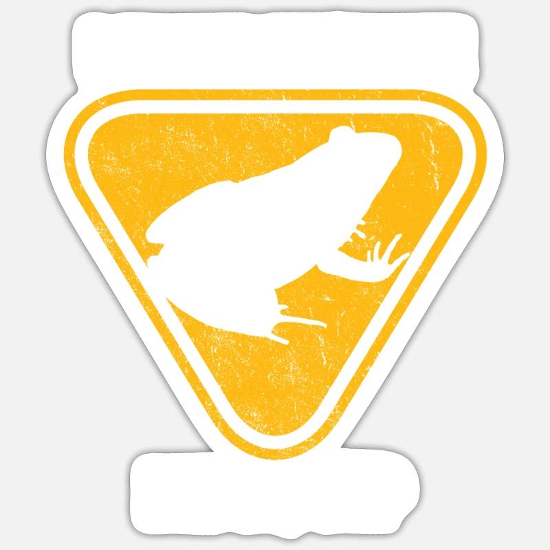 Frog toad gift - Sticker size S (10 x 10 cm) - white matte