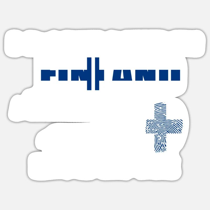 Finlande - Sticker taille S (10 x 10 cm) - blanc mat