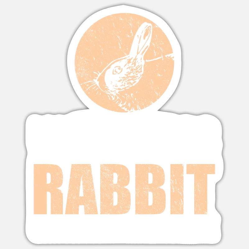 Lapin Lapin - Sticker taille S (10 x 10 cm) - blanc mat