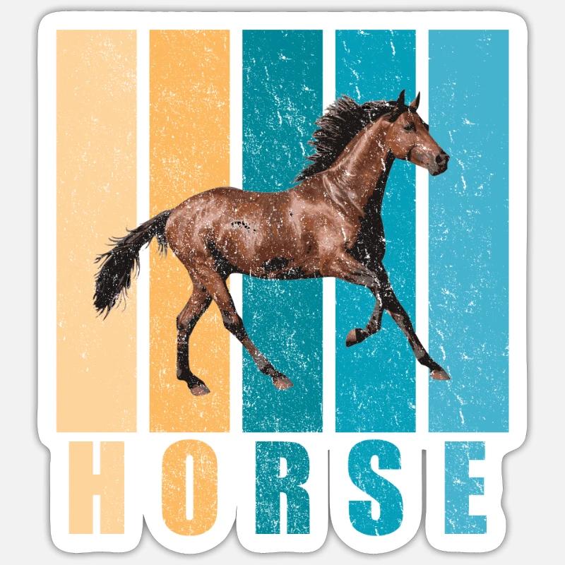 Pferd - Sticker Größe S (10 x 10 cm) - Mattweiß
