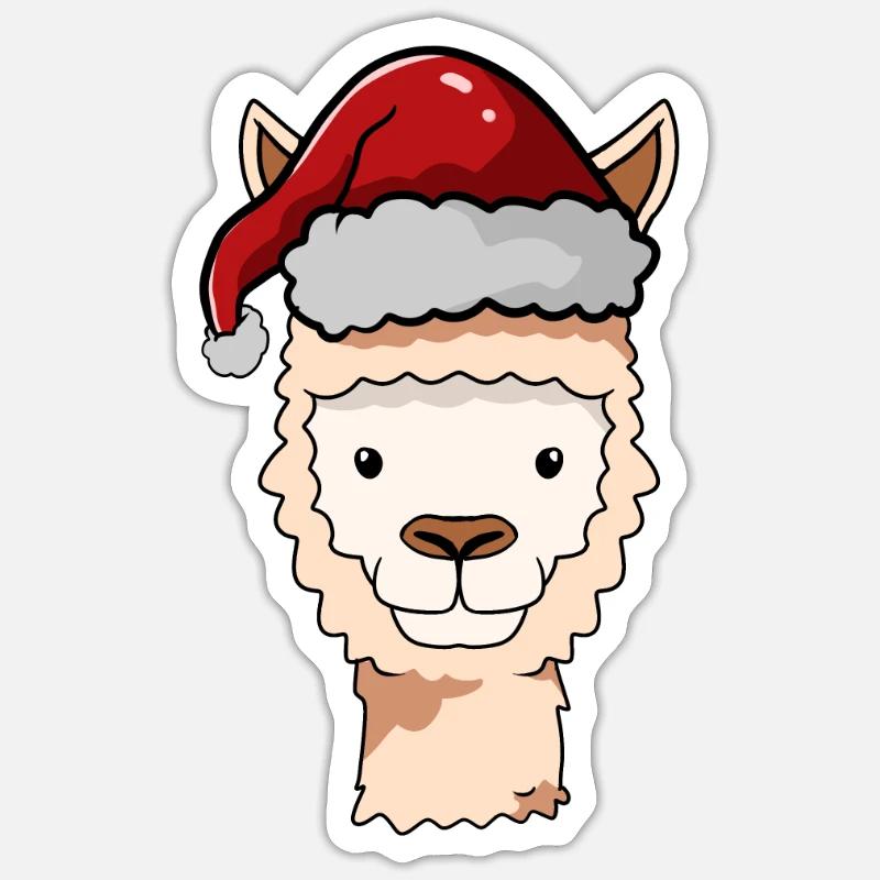 Lama - Sticker size S (10 x 10 cm) - white matte