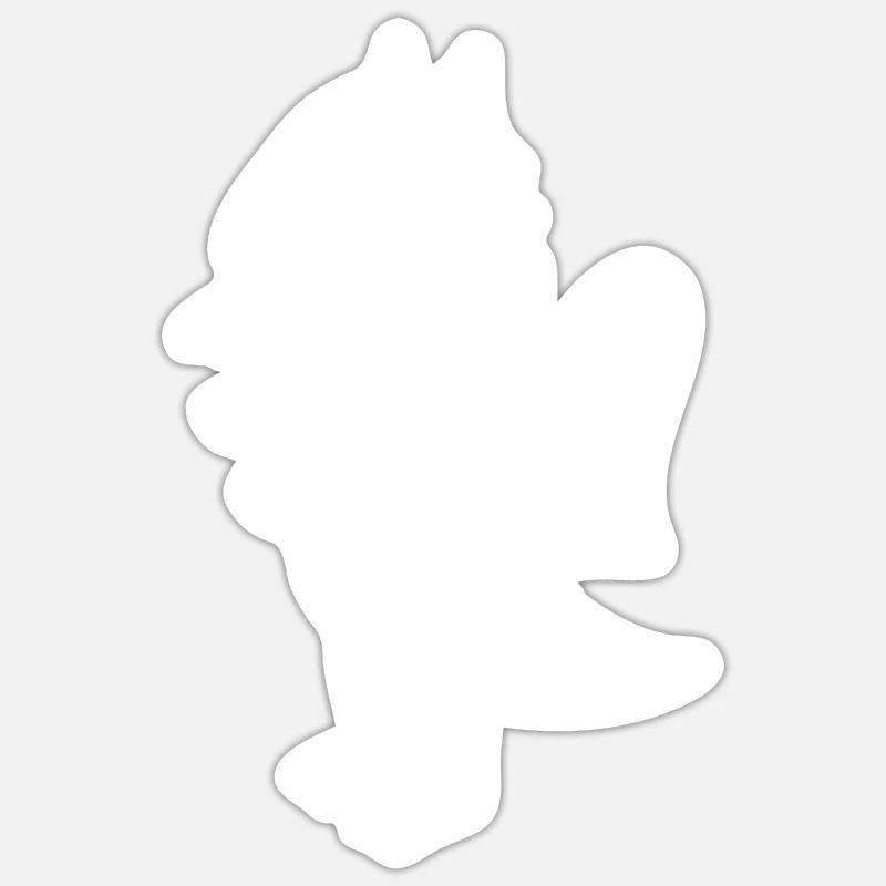 dragon - Sticker taille S (10 x 10 cm) - blanc mat