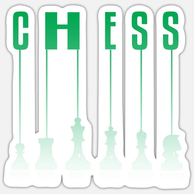 chess - Sticker size S (10 x 10 cm) - white matte