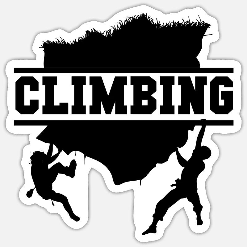 Climbing Boulderer Bouldering Climber Gift - Sticker size S (10 x 10 cm) - white matte