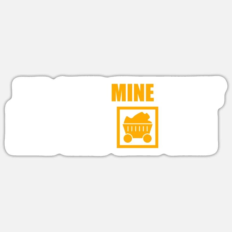 Exploitation minière - Sticker taille S (10 x 10 cm) - blanc mat