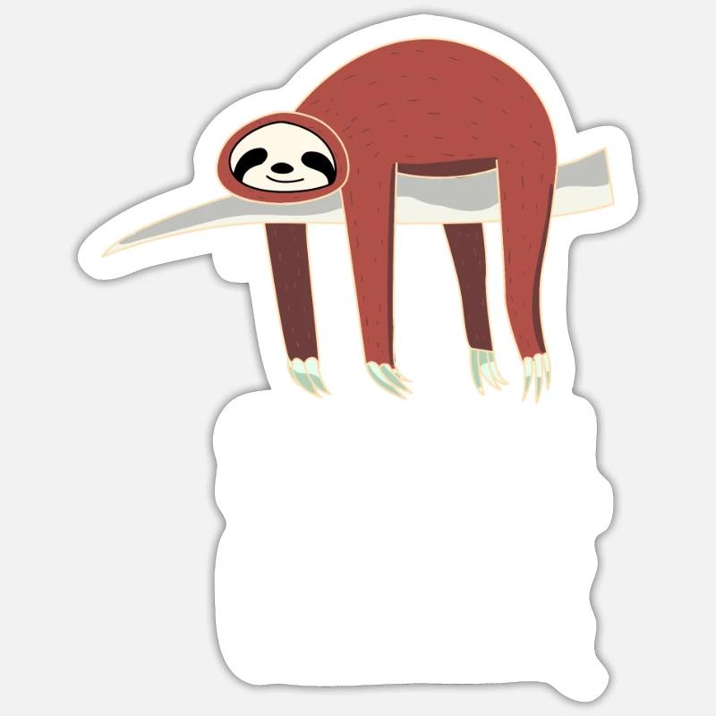 Serial Chiller Série Killer Série Killer Sloth - Sticker taille S (10 x 10 cm) - blanc mat