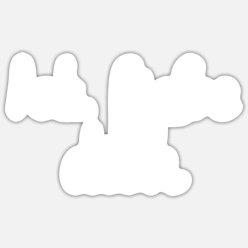 Je t'aime - Sticker taille S (10 x 10 cm) - blanc mat