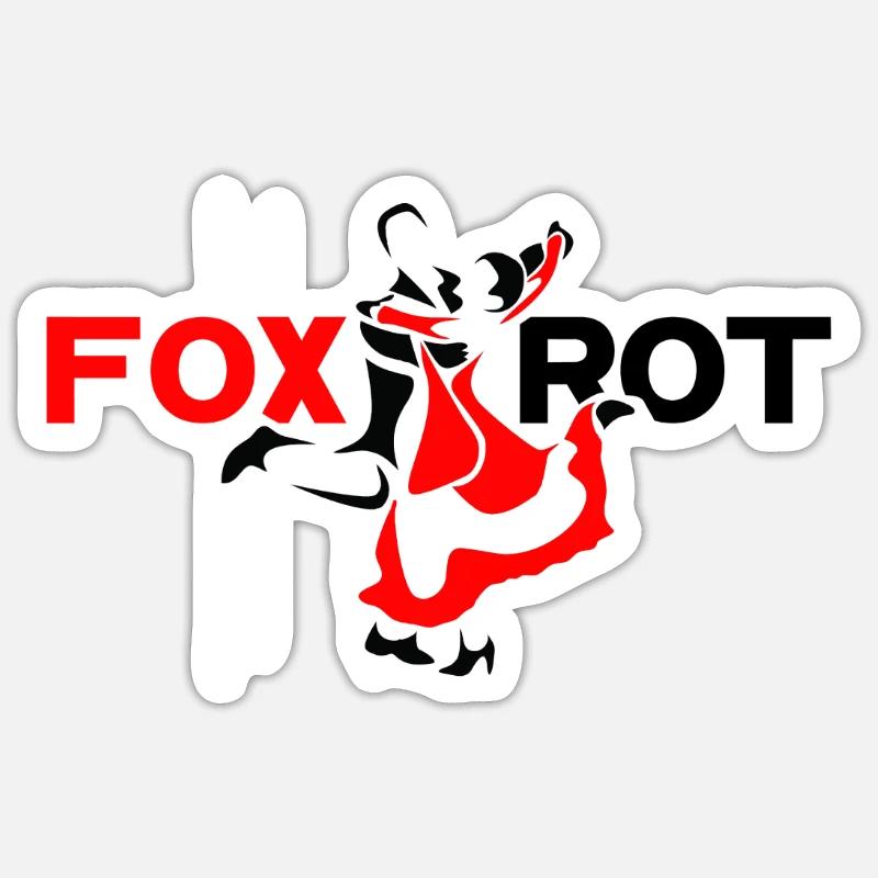 Dancing Foxtrot Sticker size S (10 x 10 cm)