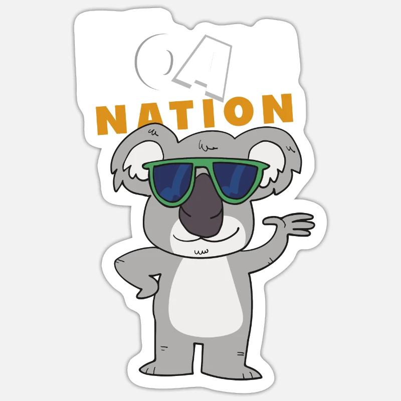 koala - Sticker taille S (10 x 10 cm) - blanc mat