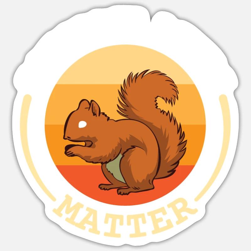 squirrel - Sticker size S (10 x 10 cm) - white matte