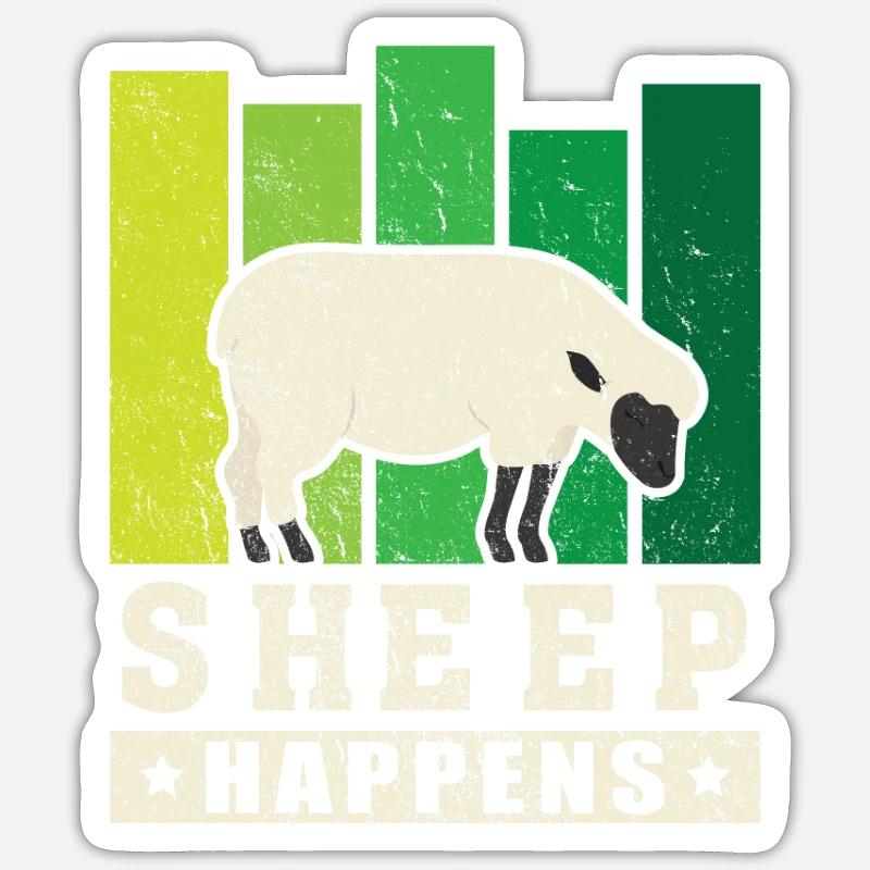 Schäfchen Schäfer Schaf Sticker Größe S (10 x 10 cm)