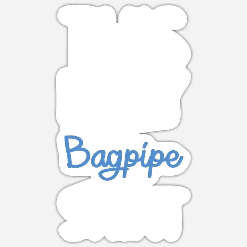 Cornemuse cornemuse écossaise pipe cadeau d’instrument Sticker taille S (10 x 10 cm)