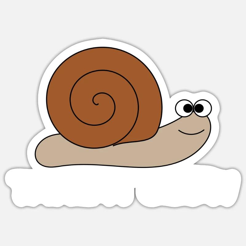 Langsame Schnecke Sticker Größe S (10 x 10 cm)