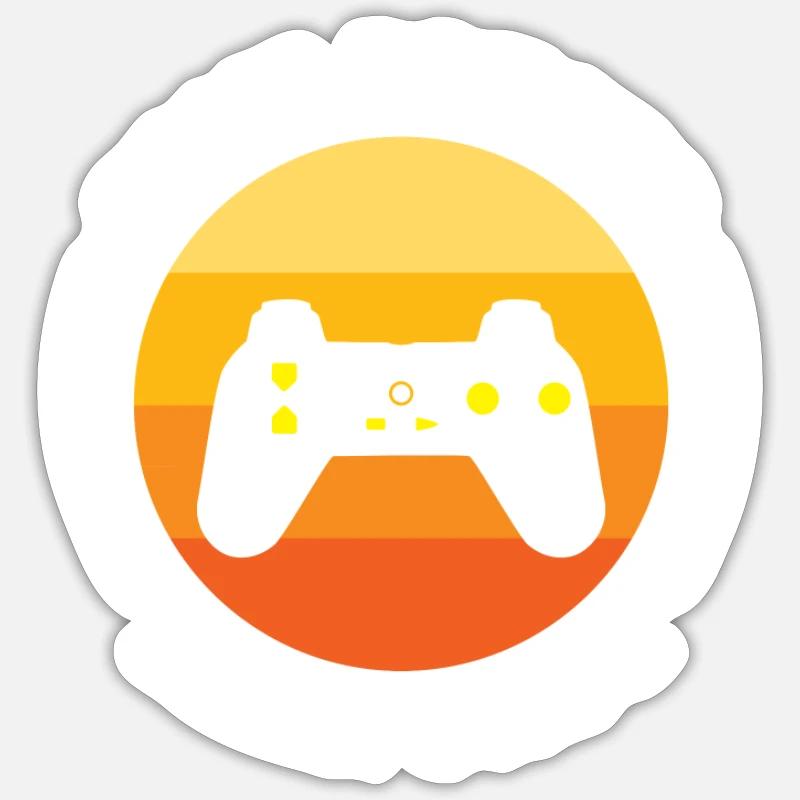 Gaming - Sticker taille S (10 x 10 cm) - blanc mat