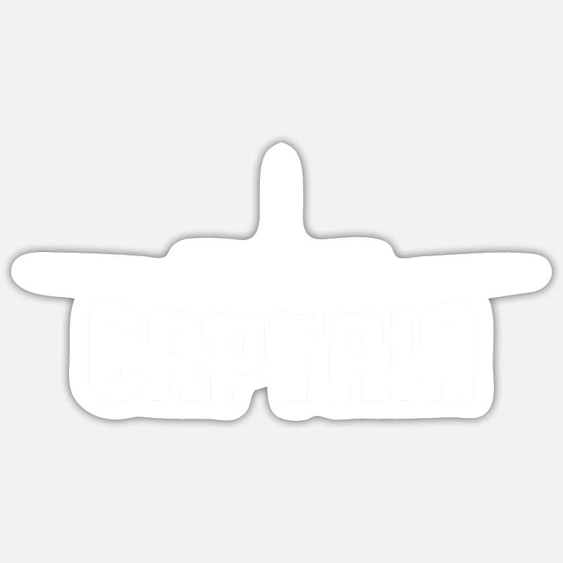 captain - Sticker size S (10 x 10 cm) - white matte