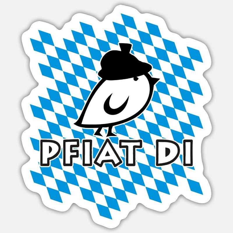 TWEETLERCOOLS - pfiat di - Sticker taille S (10 x 10 cm) - blanc mat