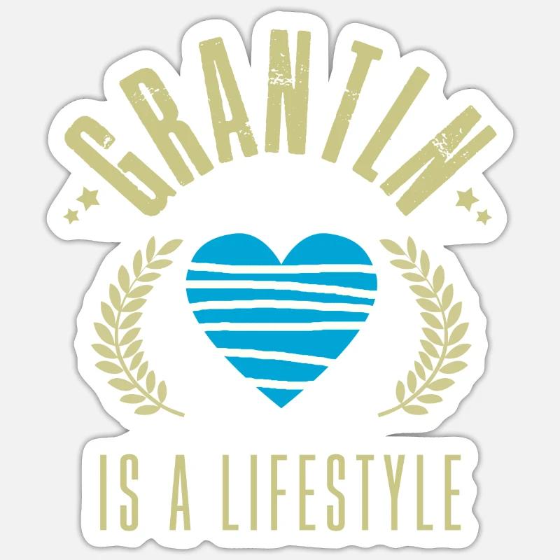 grantln is a lifestyle 2 - Sticker Größe S (10 x 10 cm) - Mattweiß
