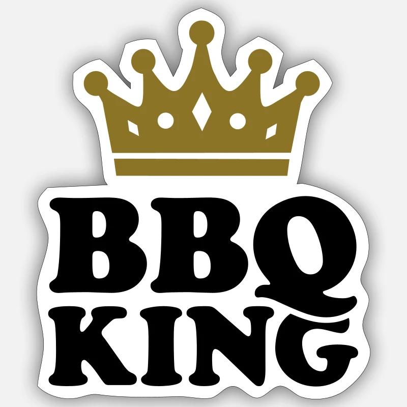 BBQ King - Sticker size S (10 x 10 cm) - white matte