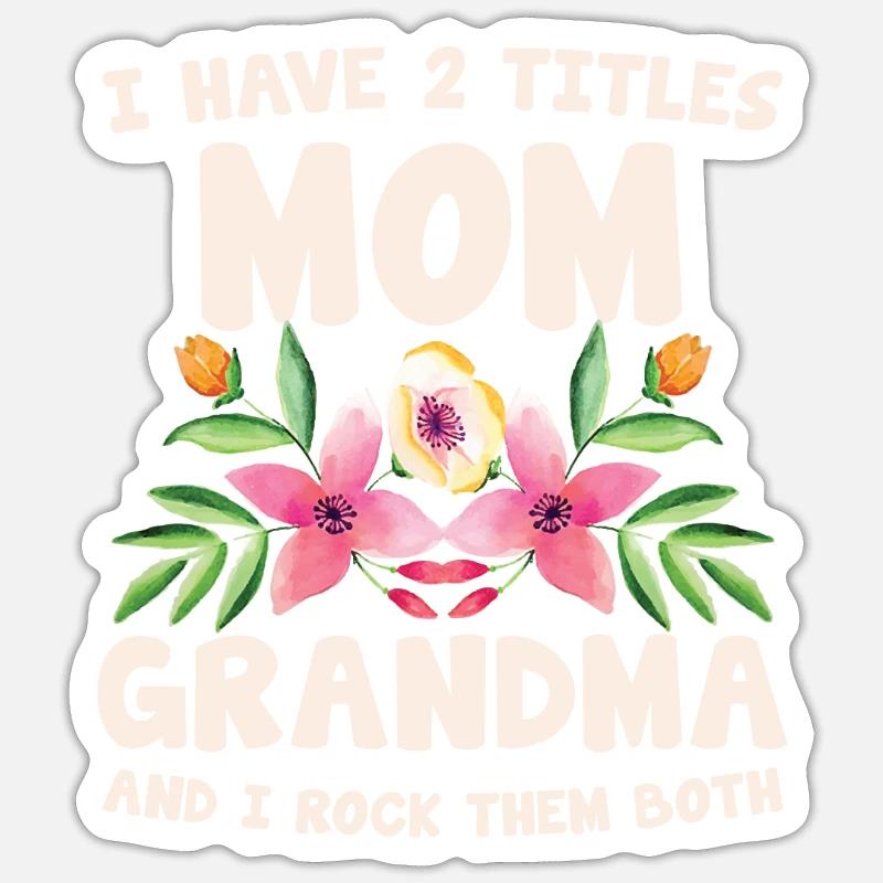 Großmutter Mutter Sticker Größe S (10 x 10 cm)