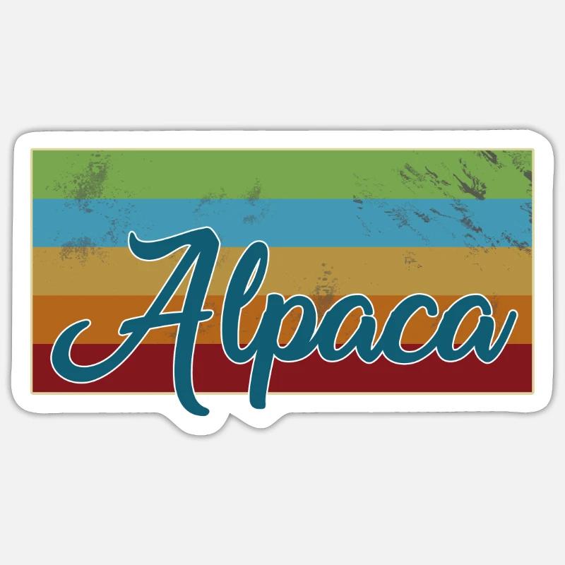 alpaca - Sticker size S (10 x 10 cm) - white matte