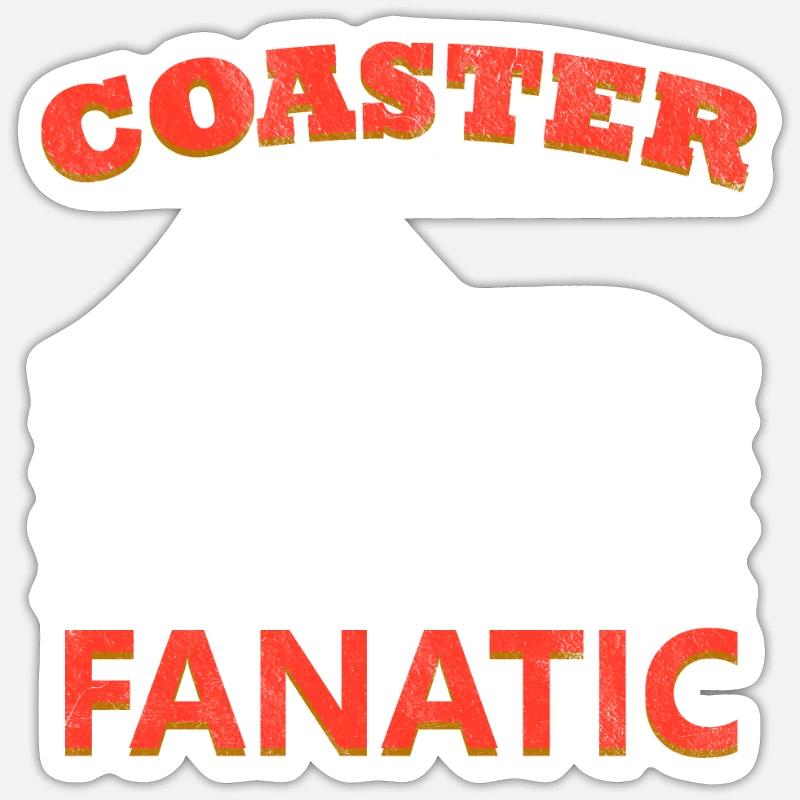 Rollercoaster Fanatic Achterbahn Freizeitpark Sticker Größe S (10 x 10 cm)